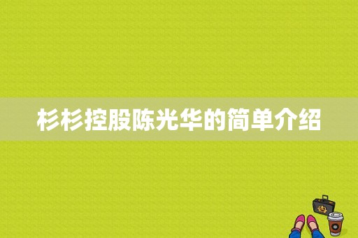 杉杉控股陈光华的简单介绍