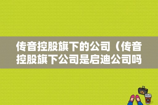 传音控股旗下的公司（传音控股旗下公司是启迪公司吗）-图1