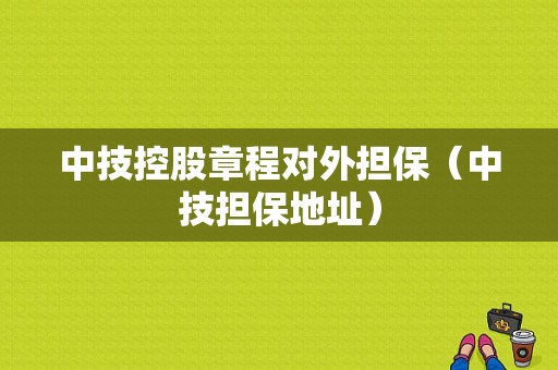 中技控股章程对外担保（中技担保地址）-图1