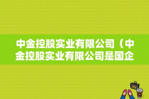 中金控股实业有限公司（中金控股实业有限公司是国企吗）-图1