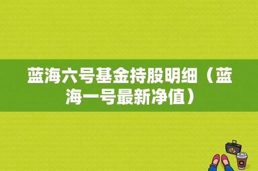 蓝海六号基金持股明细（蓝海一号最新净值）