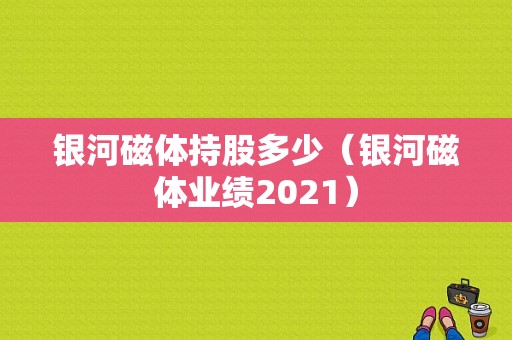 银河磁体持股多少（银河磁体业绩2021）-图1