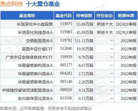 长信科技最近基金持股（长信科技重组最新消息）-图1