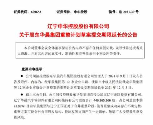 关于申华控股当前价的信息-图3