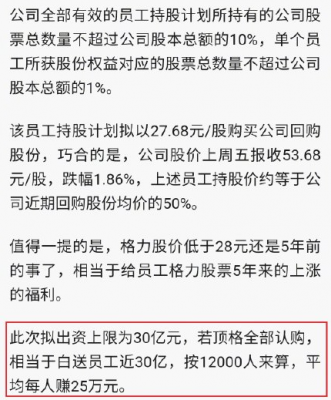 低于员工持股（持股低于20%最新处理）