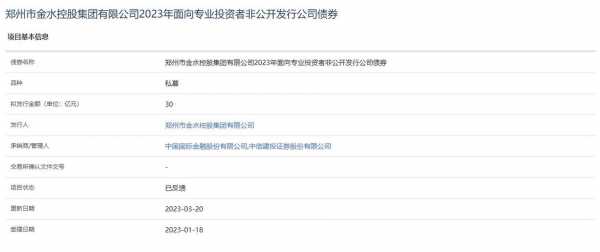 中科技控股集团发债（金水控股集团发债）-图3