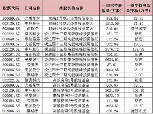 1000多家机构持股明细（一千家机构持股）